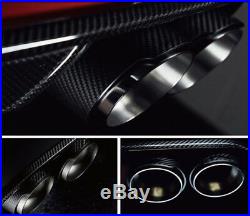 Universal Glossy 100%Real Carbon Fiber Twin Double Exhaust Pipe Muffler Tail Tip