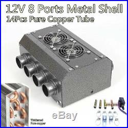 Universal Heater 12V Dual Sides 8 Port 14 Pass all copper coil Car Truck Vintage