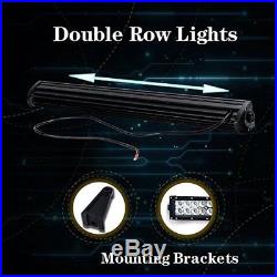 Upper 52 inch Curved LED Light Bar + 2X PODS 18w +Wire Kit For Land Rover SUV