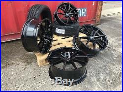 VW Transporter T5 T6 20 inch Alloy Wheels And Tyres Black 935 Spyder + Tyres