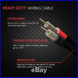 WOW Premium LED Work Light Bar Wiring Harness Loom Relay Kit 2 Leads
